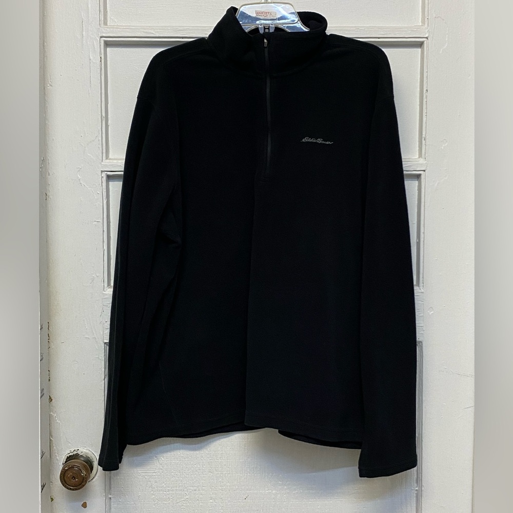 Eddie Bauer 1/4-zip fleece pullover jacket MENS size Xl no pockets